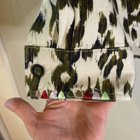 Scotch & Soda Printed Cotton Denim Button Up Shirt/Jacket - Picture 7 of 12